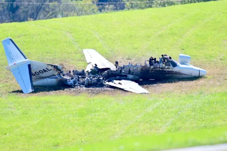 Private jet crashes in Bedford